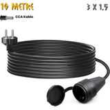SGS Kauçuk Uzatma Kablosu CCA 3x1.5 - Tekli Dişi Priz - 10 mt.