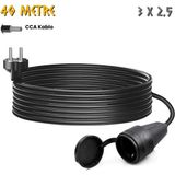 SGS Kauçuk Uzatma Kablosu CCA 3x2.5 - Tekli Dişi Priz - 40 mt.