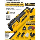 Sgs Kesici Raspalama Zımparalama Makine Seti 310 Watt 23 Parça - Metal Ahşap Kazıyıcı Kesici