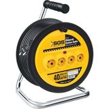 SGS Makaralı Elektrik Uzatma Kablo Extra 50MT 3x2.5 Darbelere Dayanıklı 4 Priz ile