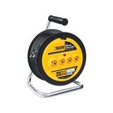 SGS Makaralı Elektrik Uzatma Kablosu Extra 3x2.5 20mt - Siyah