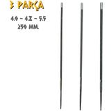 Sgs Motorlu Testere Zincir Bileme Eğe Seti - 4.0-4.8-5.5 Mm. - 3 Parça - Gri