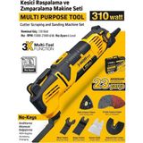 SGS Multı-Tools 310 Watt Güçlü Kesici ve Raspalama Makinesi Metal Ahşap Plastik İçin Uygun