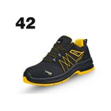 Sgs No:42 Cross S1 Çelik Burunlu Spor İş Ayakkabısı - Ergonomik - Antistatik - Su Geçirmez - Nefes Alır Siyah