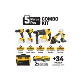 Sgs Plus Sgs5451 Combo Set 5 Parça Matkap+Hilti+Avuç+Taşlama+Somun+Sıkma+Fener
