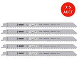 Sgs S1211k Tilki Kuyruğu Testere Bıçağı 300 Mm Paslanmaz 3 Tpı 5’Li Set