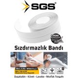 Sgs SGS1240 3.35M Banyo Küvet Mutfak Lavabo Beyaz Su Sızdırmaz Bant Su Geçirmez Kenar Bandı Sızdırmazlık Tamir