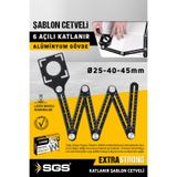SGS SGS970 Alüminyum Alaşım Delik Şablon Cetveli Fayans Granit Ölçme Cetveli