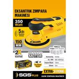 Sgs5253 150Mm Eksantrik Zımpara Titreşim Makinası 350 Watt Kömürsüz Brushless Motor