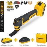 SGS5435 - 20 Volt 2 Amper Akülü Kesici ve Raspalama Makinası - Sarı