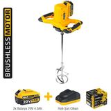SGS5440 - 20 Volt 4 Amper Akülü Boya Harç Karıştırıcı Mikser Çift Akülü