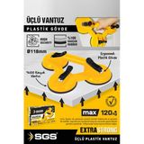 Sgs946 120 Kg Üçlü Vantuz Cam Granit Seramik Laminat Ahşap Ayna Taşıma Vantuzu
