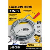 SGS972 5 Metre Lavabo Açma Sustası Ergonomik Plastik Tutma Kolu ile Profesyonel Çözüm
