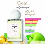SH FRAGRANCES Clear EDP Kadın Parfüm | Çiçeksi Meyveli | Sicilya Limonu | Yasemin-Gül | Misk-Kehribar,50ml