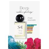 SH FRAGRANCES Deep EDP Erkek Parfüm | Deniz notaları-Bergamot | Biberiye-Adaçayı-Sardunya | Tütsü-Paçuli, 50ml