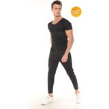 SH MAĞAZACILIK Spor Korse Tayt ve Fermuarlı Kısa Kollu Takım - 2XL - Siyah