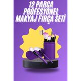 Sh Ticaret 12 Parça Makyaj Fırça Seti Profesyonel Fondöten Allık Far Kontür Fırçası