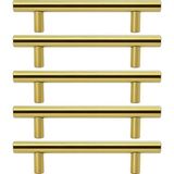 Sh Ticaret Alteta 5 Adet (128 mm - 12.8 Cm) Gold Altın Metal Mobilya Mutfak Çekmece Dolap Kulbu Kulpu Kulpları