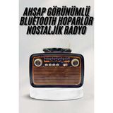 Sh Ticaret Bluetooth Hoparlör Ahşap Renk Işıklı Nostaljik Radyo Fm Ahşap Görünümlü