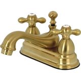 Sh Ticaret Brass KS3607AX Restorasyon 10,16 cm Ortaya Monte Lavabo Musluğu, Saten Pirinç