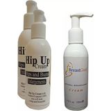 Sh Ticaret Hintohu Hipup Kalça Kaldırma,büyütme,sıkılaştırıcı Krem 120 ml 2 Adet+Breastgaın Toparrlayıcı Göğüs Bak