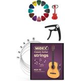 Sh Ticaret KGX-10C Klasik Gitar Teli Takımı Pena Kapo (Capo) Seti