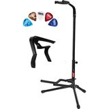 Sh Ticaret Lastvoice GTR-01C Gitar Standı Sehpası + Capo + Pena Paketi