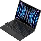 Sh Ticaret Newface Ipad 11 (2024) F11 Ats Kılıf Magic Dönen Klavyeli Tablet Kılıf - Siyah - 001-Renkli