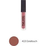 Sh Ticaret Note Cosmetique Mattemoist Lipgloss 413 Coral Touch Yarı Mat Saten Bitişli Likit Ruj - Kahverengi