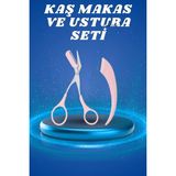 Sh Ticaret Profesyonel Taraklı Kaş Usturası ve Kaş Makası Bıyık Alma Kaş Usturası