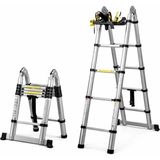 Sh Ticaret SN-29682 3.2+3.2 Metre Teleskopik Merdiven Karavan & Tekne Katlanır Alüminyum