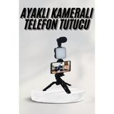 Sh Ticaret Telefon Tutucu LED Işıklı Kumandalı Mikrofon Telefon Vlog Video Kayıt