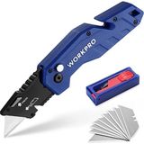 Sh Ticaret Workpro WP211008 Profesyonel Katlanır Çok Amaçlı Rötuş Maket Bıçağı + 10 Adet Yedek