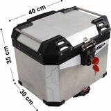 Shad Gp Kompozit Universal 37 Lt Alüminyum Motosiklet Çantası Gri
