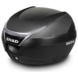 Shad Sh-34 Lt. Karbon Motosiklet Arka Çanta Geniş Depolama Alanı ve Güvenli Kilit Sistemi