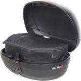Shad SH-46 Motosiklet Arka Çanta 46LT Kapasite Güvenli Kilit Sistemi ile Siyah Kırmızı