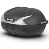 Shad Sh-47 Motosiklet Arka Çanta Whıte Reflektör - Siyah