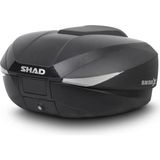 Shad SH-58X Siyah Genişleyebilen Motosiklet Arka Çanta 46LT-58LT Kapasite Carbon Malzeme
