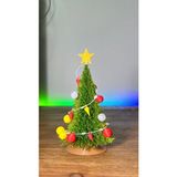 Shadd Shop Gece Parlayan Işığı Emen Yılbaşı Çam Ağacı Biblo Figür Hediyelik Süs Eşyası 15 cm