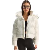 Shade Cep Detaylı Kapüşonlu Puffer Mont, 40, 60283867, Beyaz, Kadın