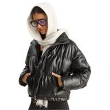 Shade Dik Yaka Suni Deri Puffer Mont, 60283869