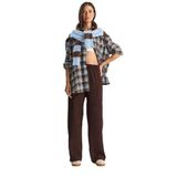 Shade Geniş Paça Krinkıl Örme Pantolon, M, 60283847, Kahverengi, Kadın