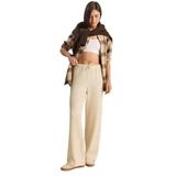 Shade Geniş Paça Krinkıl Örme Pantolon, M, 60283847, Krem, Kadın