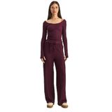 Shade Geniş Paça Krinkıl Örme Pantolon, M, 60283847, Mürdüm, Kadın