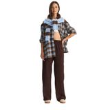 Shade Geniş Paça Krinkıl Örme Pantolon, XL, 60283847, Kahverengi, Kadın