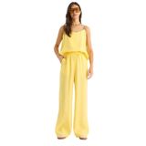 Shade Kadın Askılı Dokuma Modal Bluz Pantolon Alt-Üst Takım 9298 60281024, Limon Sarısı, 38