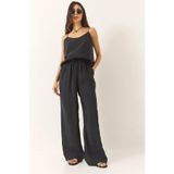 Shade Kadın Askılı Dokuma Modal Bluz Pantolon Alt-Üst Takım 9298 60281024, Siyah, 38