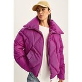 Shade Kadın Oversize Şişme Mont - 36 - Fuşya