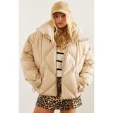 Shade Kadın Oversize Şişme Mont - 38 - Bej