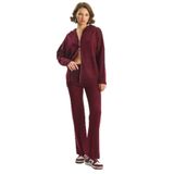 Shade Kadın Relax Fit Kapüşonlu Hırka Yüksek Bel Pantolon Triko Takım TT251003 60283645, Bordo, Standart